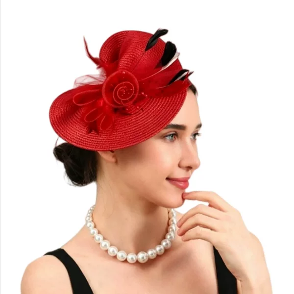 Cross-Border Best-Selling Church Racing Festival Hats, Banquet Party Bridal Hair Accessories, European and American Style Elegant Headpieces