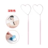 Heart-shaped examination mirror dark pink