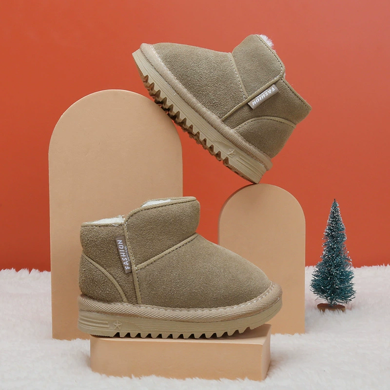 Warm low boots for boys, children's winter keep warm footwear for early age