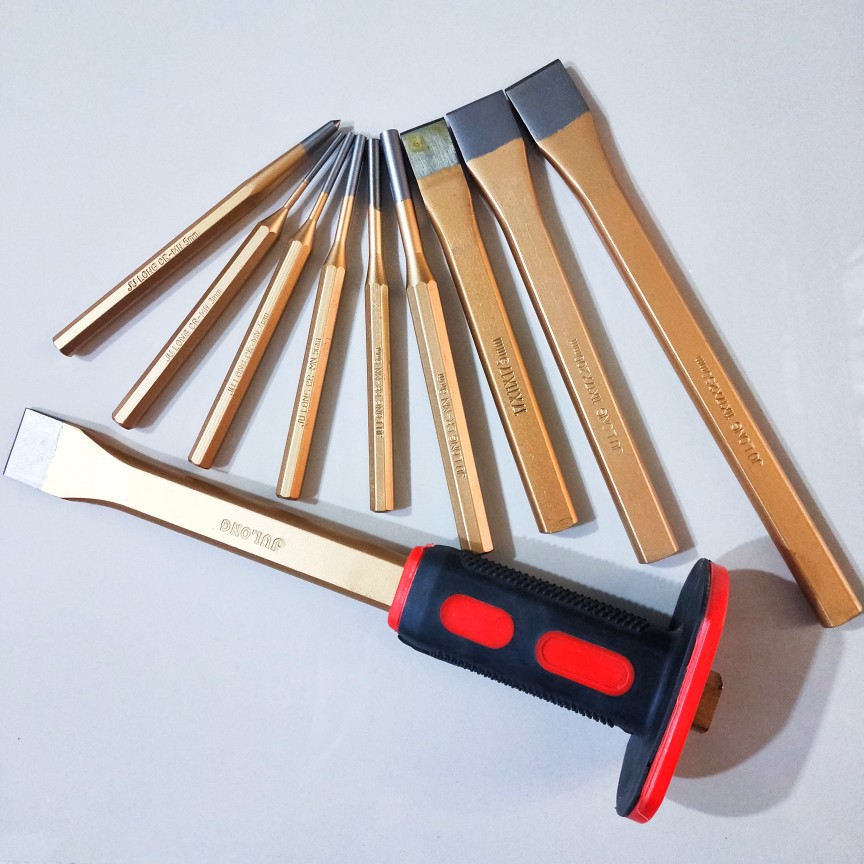 圆柱冲子带把扁凿六件套冲凿组套加长扁铲销冲新品满百