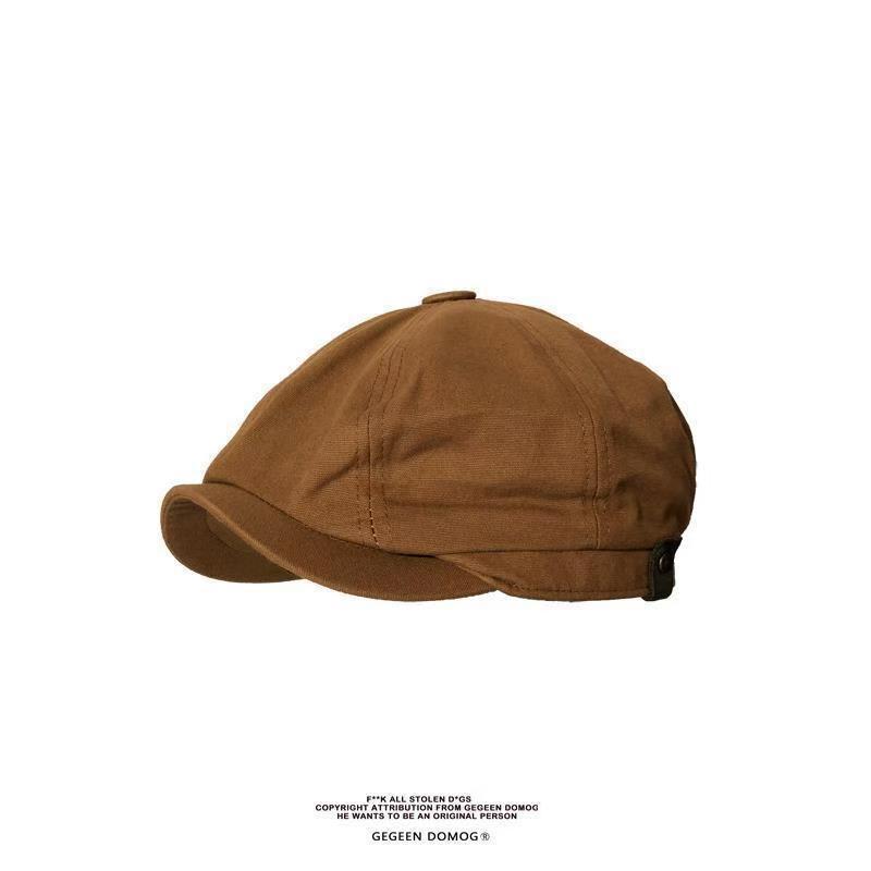 British octagonal men's artistic casual duck tongue newspaper, children's hat, spring and autumn beret, painter's hat_voghion.com