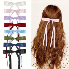 リボンヘアクリップ、リボン、かわいいサイドダックビルクリップ、ヘアアクセサリー卸売、多用途、芸術的、レトロスタイル