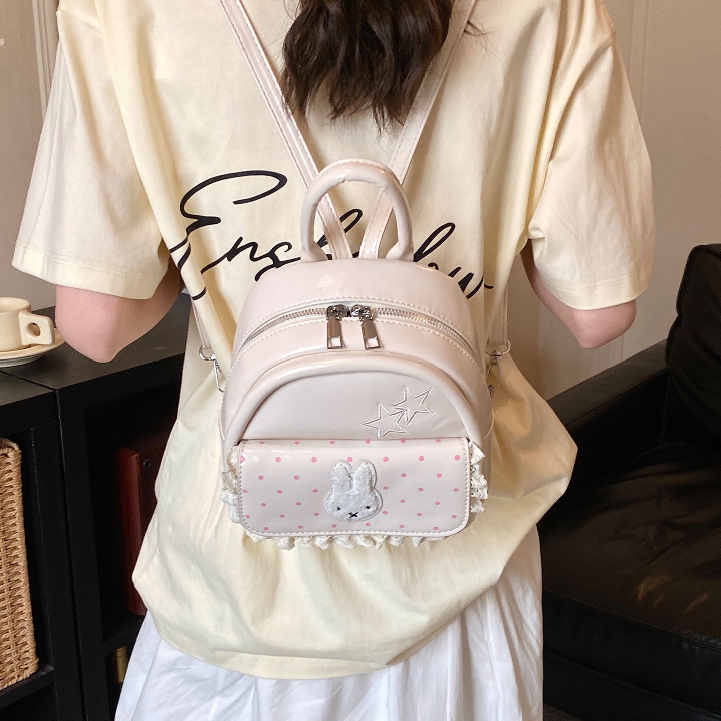 Cute conejo mini ultrafuego 2026 mochila de alta belleza mochila de mujer versátil tarjeta de verano de la escuela de aire nuevo
