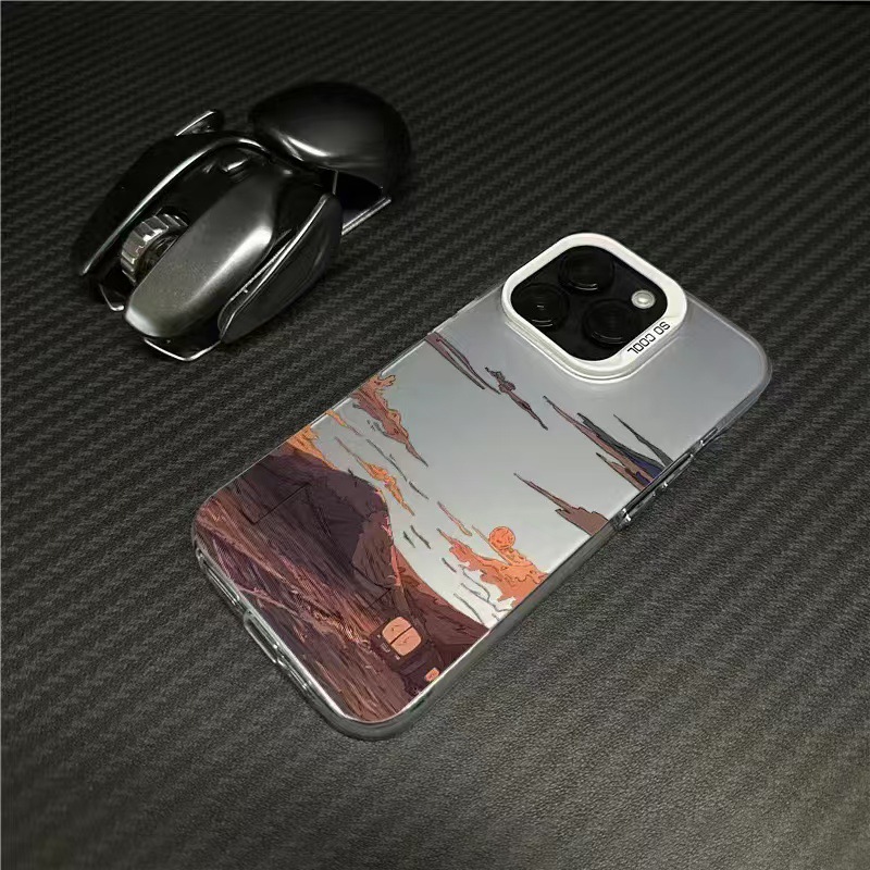 Nueva puesta de sol para iPhone 16 funda para teléfono móvil Apple 15promax/14 anti-caída 13pro12 Europa y América 11xr