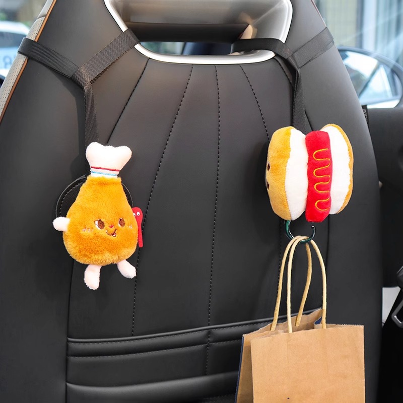 Nueva caricatura BYD Dolphin Seagull Sports Asiento con gancho trasero, almacenamiento en el automóvil, productos interiores de dibujos animados lindos