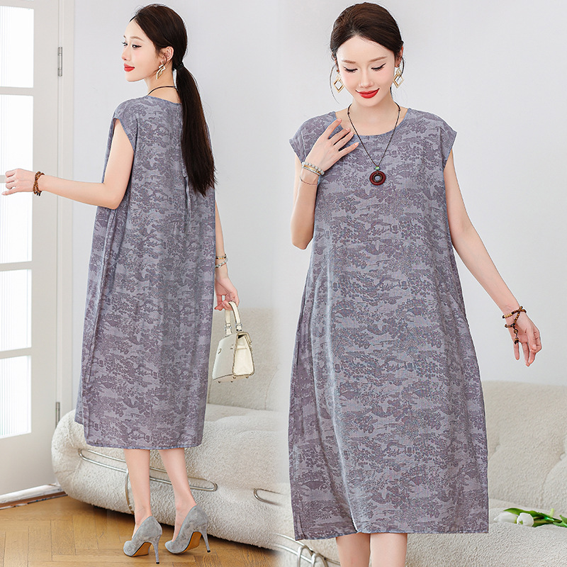 Summer fashionable elegant retro long dress sleevless