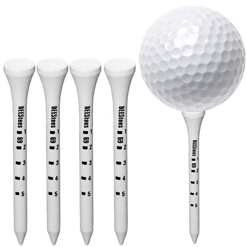 Golf clavos de madera 100 de madera maciza tees impresión bola de uñas asiento tee tees blanco límite de uñas golftee