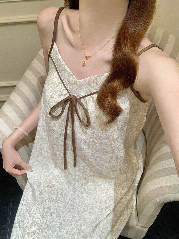 2026 New Style Pajamas with Breast Pads to Prevent Bumps, Women's Summer Suspender Nightgown, Pure Lust Style, Sexy and Sweet Home Wear 2026 New Style Pajamas with Breast Pads to Prevent Bumps, Women's Summer Suspender Nightgown, Pure Lust Style, Sexy and Sweet Home Wear