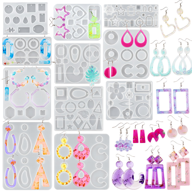 Silicone Earring Mold Earring Resin Mold...