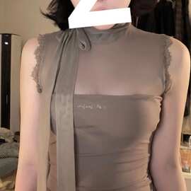 性感辣妹蕾丝拼接吊带背心女2025夏季小众设计感修身显瘦上衣