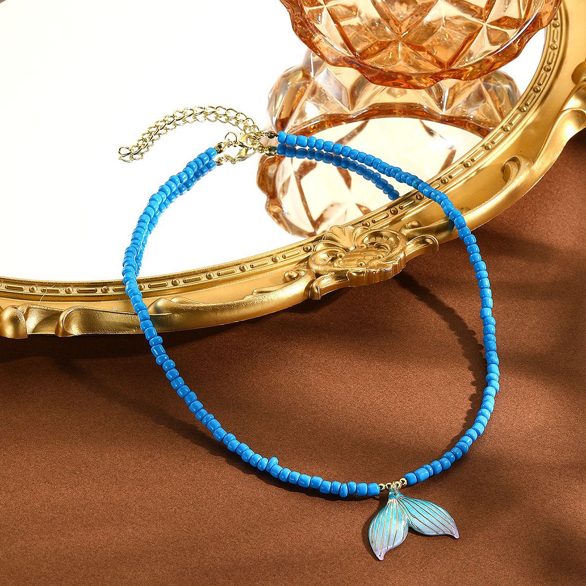 15g Weight Lobster Trigger Clasp Closure Clasp Closure Type Cute Marine Style Modern Style Conch Shell Fish Tail Seed Bead Beaded Chain Lobster Trigger Clasp Closure Beaded Necklaces Wholesale