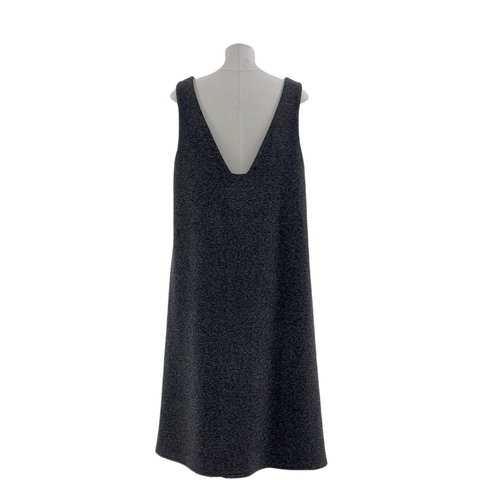 2024 가을, 겨울 새로운 업그레이드 된 헤비 패브릭 앞면과 뒷면 레이어드 능직 루즈 울 조끼 스커트 다크 그레이