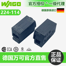 WAGO万可224-114接线端子2线照明器具用连接器照明侧带有推压键