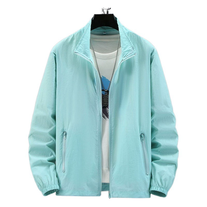 Солнцезащитная одежда, мужская летняя сверхлегкая дышащая ледяная шелковая мужская одежда большого размера из рыбалки, солнцезащитная одежда, куртка с логотипом с рисунком