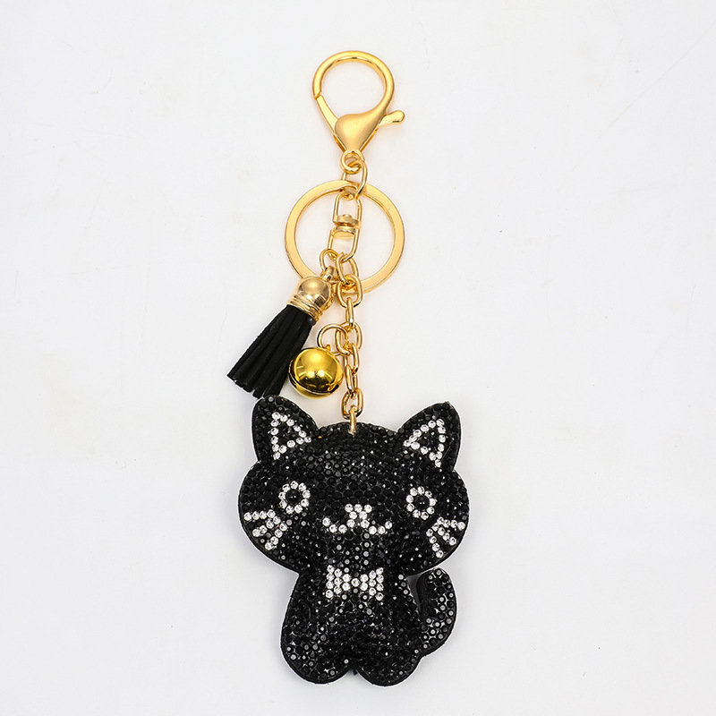 クロスボーダーのホットモデル韓国のベルベットには、猫と毛玉のキーホルダーの女性バッグのアクセサリーが飾られています|undefined