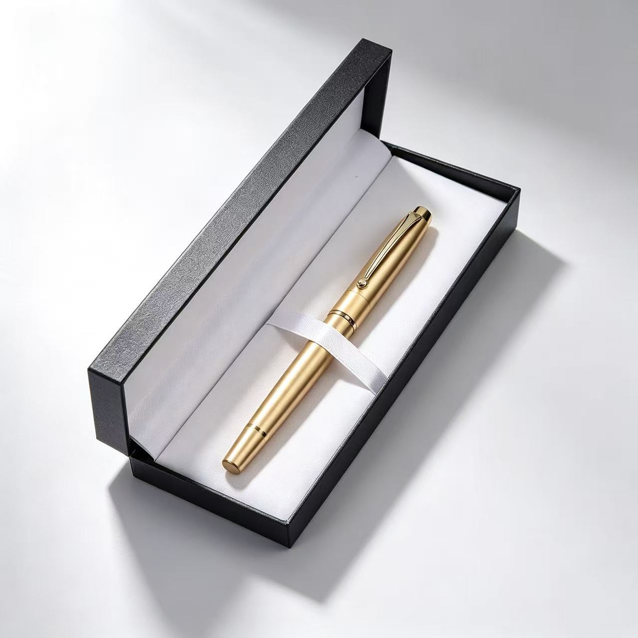 Metal signature pen, business office ballpoint pen gift set, suitable for meetings, office use, and as promotional gifts; logo printing available