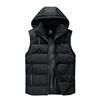 Vest with hood, fashionable jacket sleevless, loose fit, suitable for import, Amazon