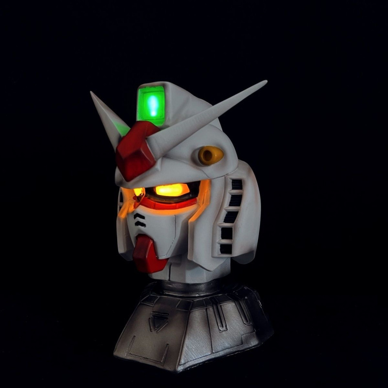 Gundam cabeza esculpida versión luminosa resina GK decoración estatua