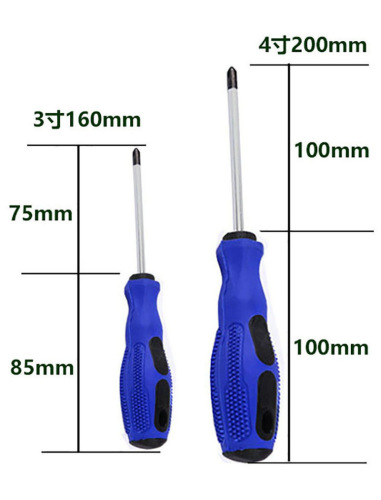 Manufacturer supplies cross-blade screwdriver tool set for repairing strong magnetic screwdriver, massage handle, rubberized screwdriver