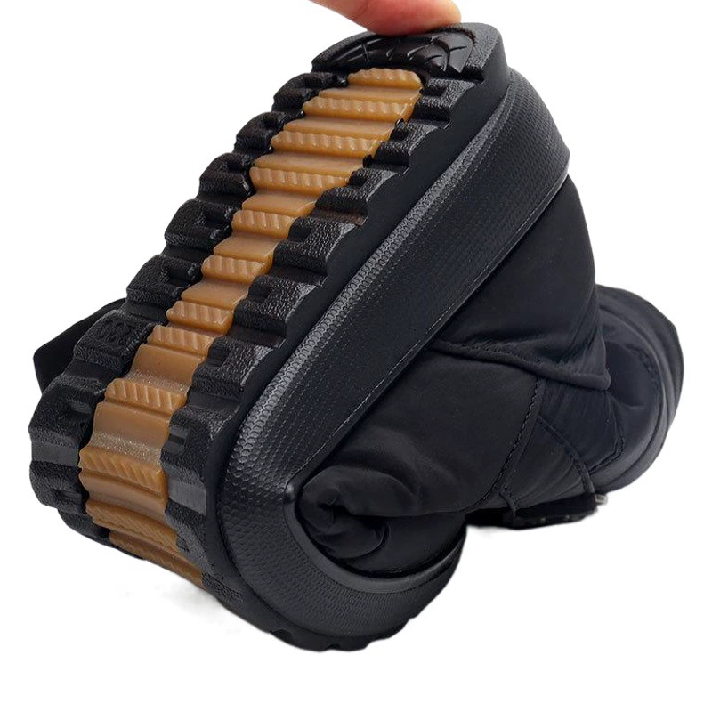 Зимние непромокаемые мужские хлопковые сапоги, теплые сапоги на флисовой подкладке, хлопковая обувь больших размеров, Нескользящие зимние сапоги