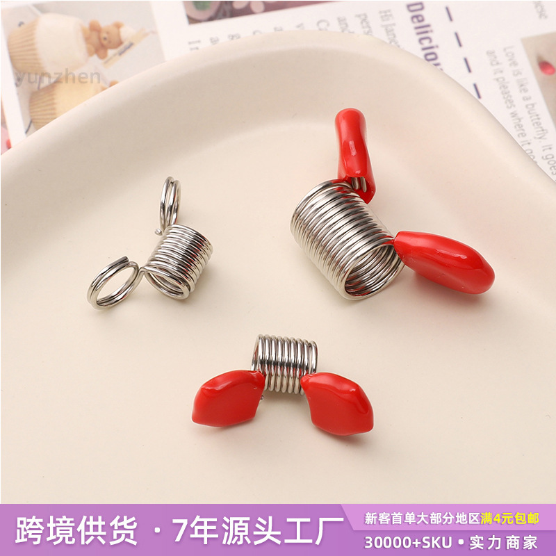 串珠辅助工具弹簧夹止珠胶套小夹子基础好用DIY穿珠首饰手工用具|undefined