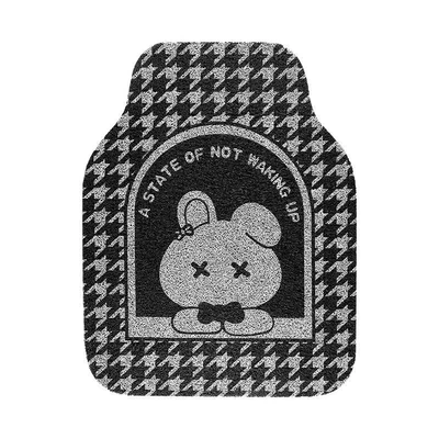 Universal Foot Pad | a generation of hair - houndstooth-rabbit-front-foot-pad-single-piece