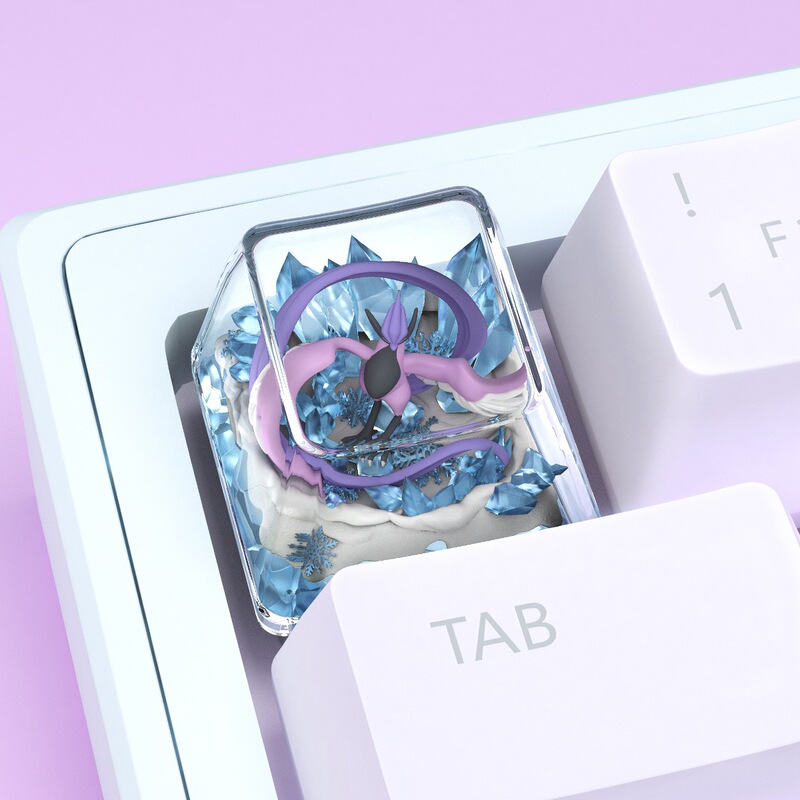 Frozen Bird Keycap Pokémon Peripheral Keycap Three-Dimensional Creative Keycap Esc Mechanical Keyboard Resin Keycap