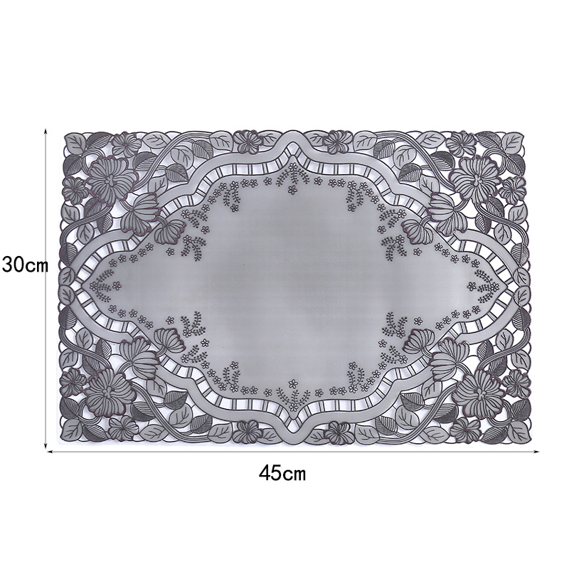 European simple elegante rectangular hueco esterilla esterilla aislante del restaurante occidental esterilla impermeable internacional exclusiva