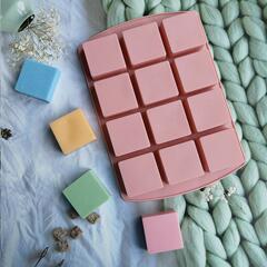 12連方182巧克力餅乾模蛋糕模具雪糕糖果硅膠模具