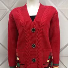 妈妈装毛衣女外搭针织衫加厚开衫宽松洋气大码中老年春秋外搭上衣