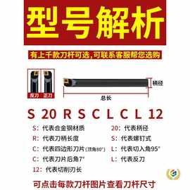 ✅数控刀杆内孔镗孔刀S08K-SCLCR06车刀杆小内孔镗刀合金车刀内孔