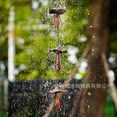 キノコ鈴雨チェーン装飾別荘陽光房軒滴水チェーン装飾金属材質手作り彩色