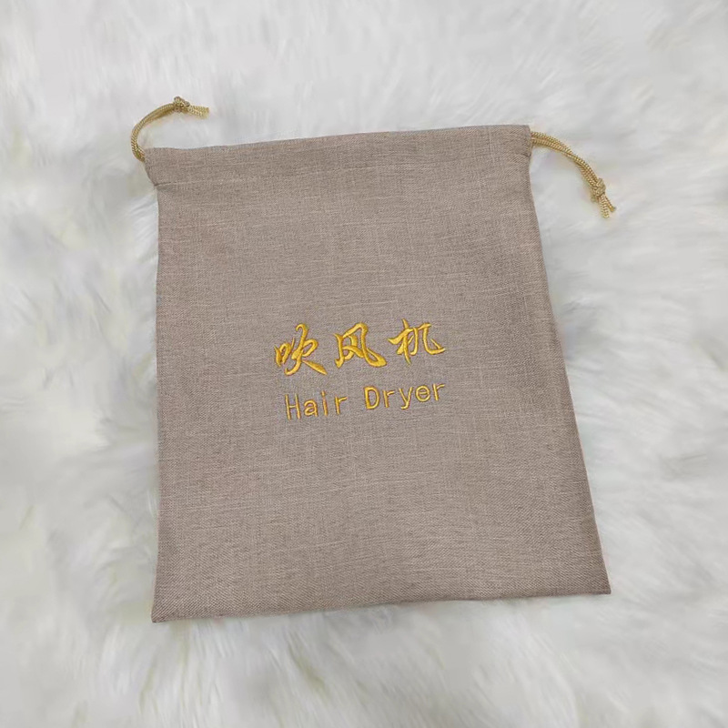 En stock Hotel habitación especial secador de pelo bolsa de franela Hotel secador de pelo bolsa de almacenamiento fijo logo