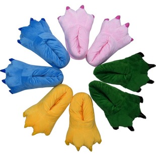 New Super Soft Cartoon Animal Net I Tour Hero League Dragon Tortoise Cotton Sandals and Slippers Claw Conjoined Clothes Matching Shoes
