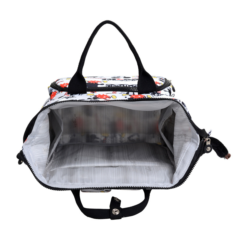 2025 nueva mochila para mujer casual kp momia bolso tela de nailon moda compras mochila con colgante de mono