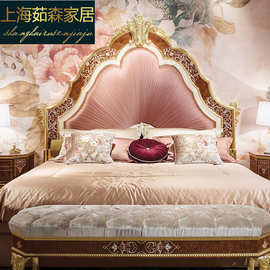 法式贝壳主卧实木贝壳床意大利婚床别墅公主大床欧式1.8米婚床