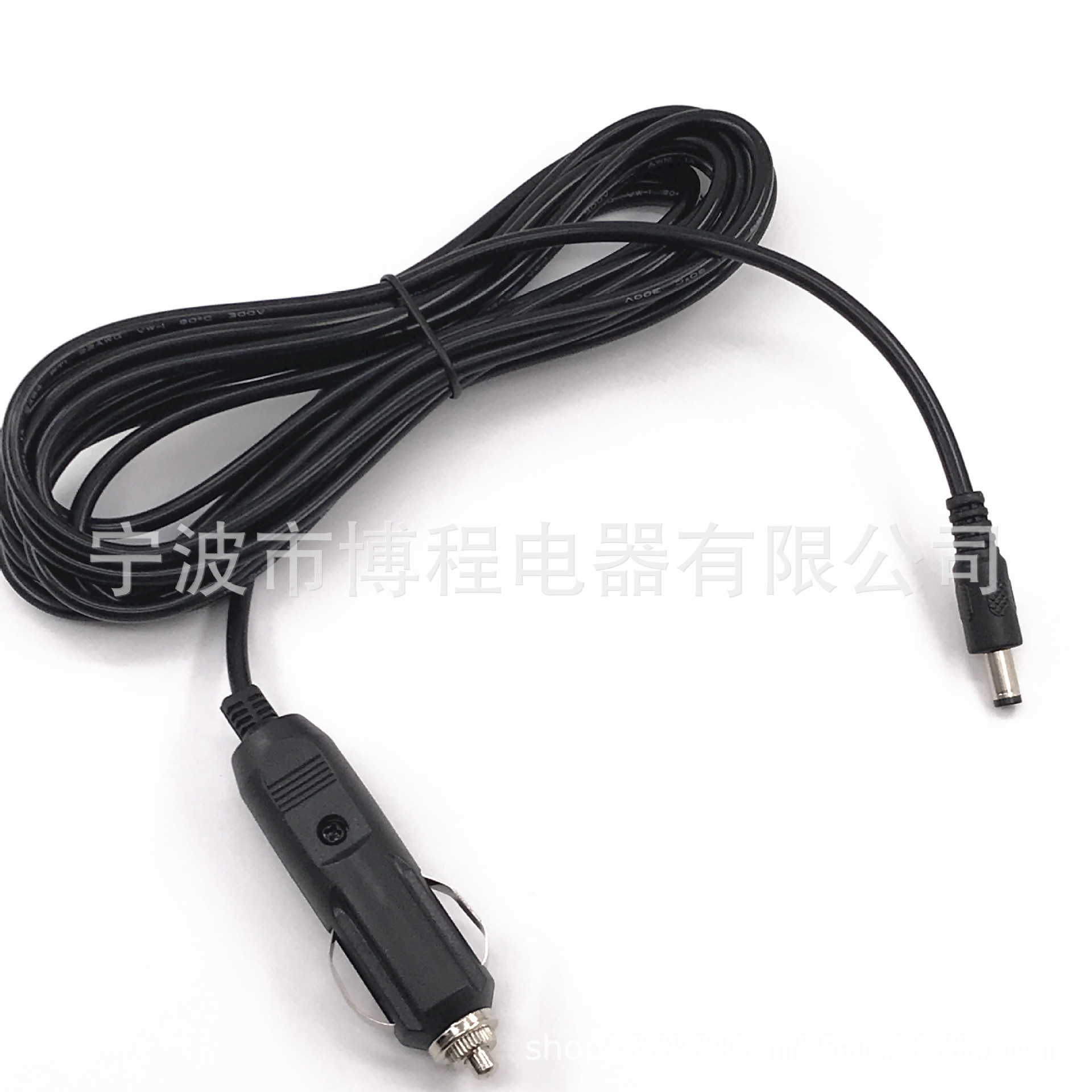 大功率美式车载点烟器 带DC线车载点烟器 DC电源线汽车点火鱼夹