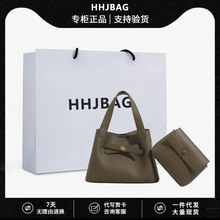 一件代发真皮女包包2025新款手提包质感百搭菜篮子水桶包时尚百搭