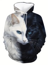 A 22281 Halloween Wolf Print Hoodie �f�}�Ǽy�Bñ�l��
