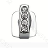 Single silver rhinestone
