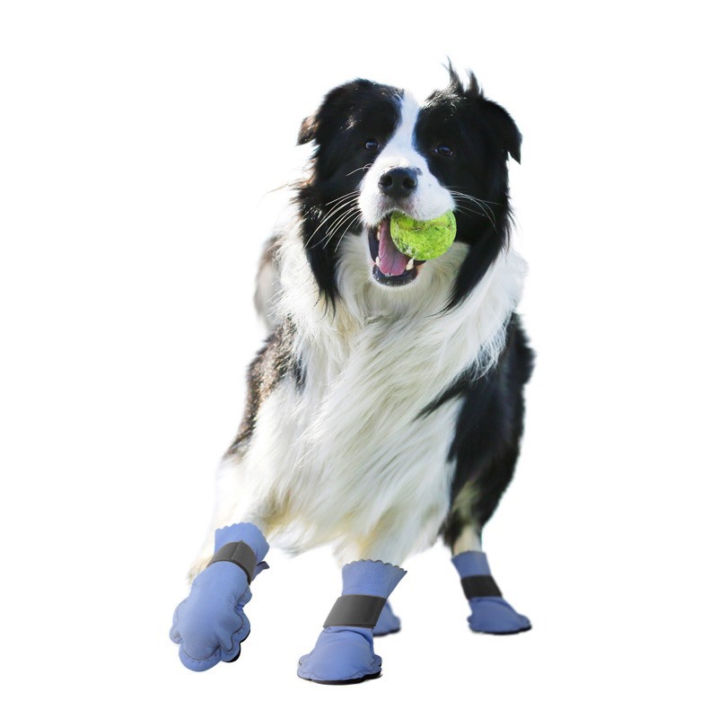 Botas antiesquí para mascotas de otoño y invierno, zapatos para perros calientes, zapatos de peluche para perros pequeños y medianos que osos