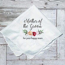 跨境亚马逊 新郎母亲婚礼手帕for your happy tears主题月牙茶巾