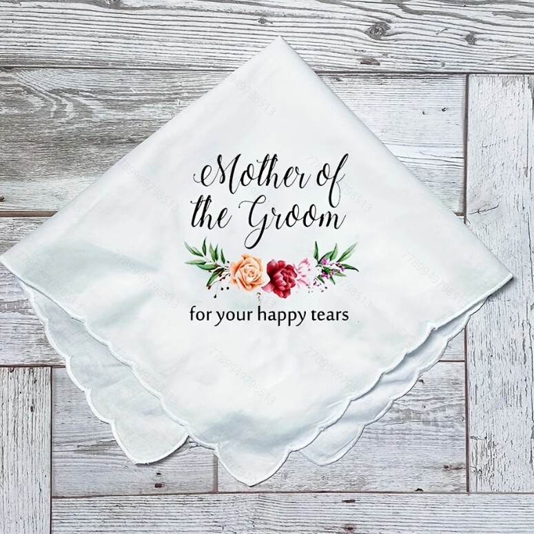 Cross-Border Amazon Groom's Mother Wedding Handkerchief for Your Happy Tears Theme Crescent Tea Towel Cross-Border Amazon Groom's Mother Wedding Handkerchief for Your Happy Tears Theme Crescent Tea Towel