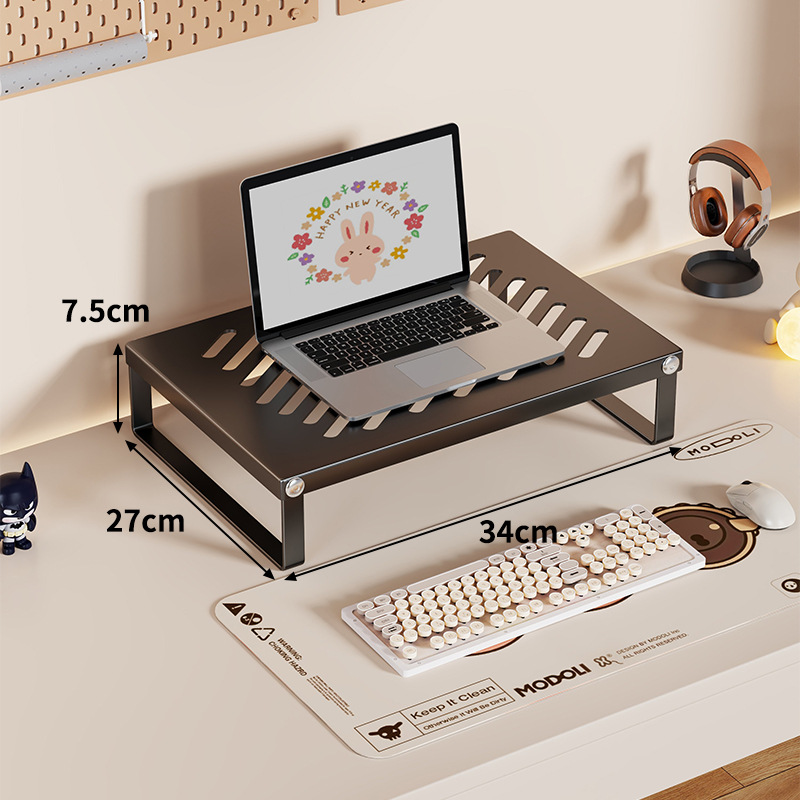 Soporte Elevador para Laptop de Hierro Plegable con Disipación de Calor para Oficina