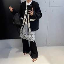 6035 【AF  韩国货】 蕾丝香风羽绒服