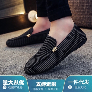 Cross-border 2023 Summer Doug Shoes Men's Korean-style Fashionable Soft-soled Old Beijing Cloth Shoes Lazy Slip-on Casual Trendy Shoes