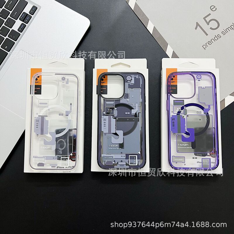 Wholesale Spigen Apple 15 Technology Magnetic Phone Case iPhone 14 Pro Matte 12 Protective Case Anti-Fingerprint