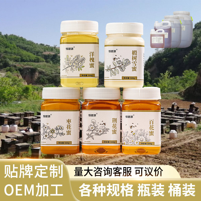 Pure Natural Honey Wholesale Multi-Floral Honey Large Barrel Linden Tree Honey Raw Material 1.5-75kg Acacia Honey