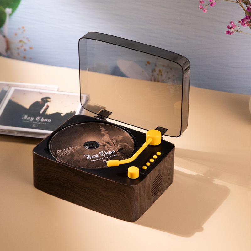 レトロ多機能cdプレーヤーディスクbluetoothオーディオレコード機誕生日プレゼント源クロスボーダー工場|undefined