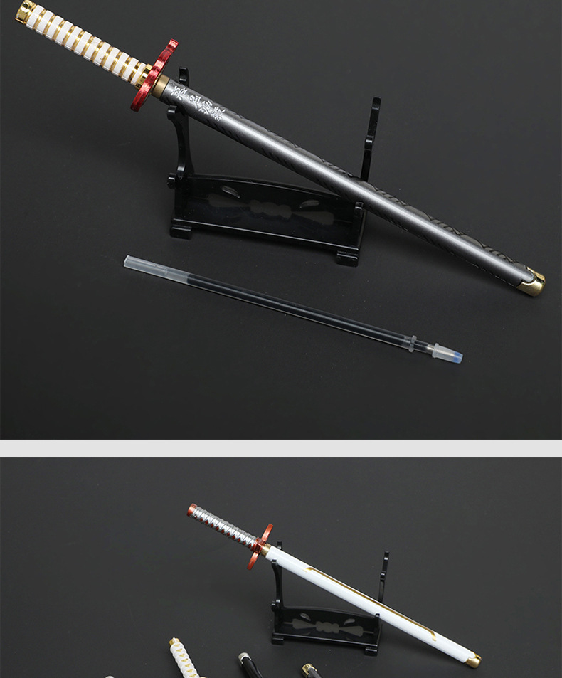 鬼灭之刃武器中性笔创意卡通玩具可换芯 动漫周边学生文具桌面摆件详情图12
